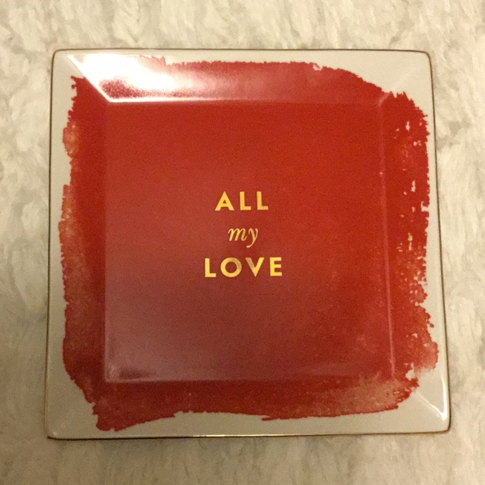 Kate Spade “All My Love” trinket plate